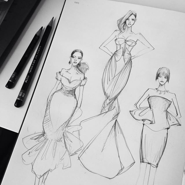 Fashion Pencil Sketch - bestlfiles